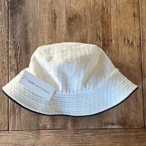 Montce x Olivia Culpo Cream (Black Binded) Terry Rib Bucket Hat NWT